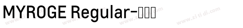 MYROGE Regular字体转换